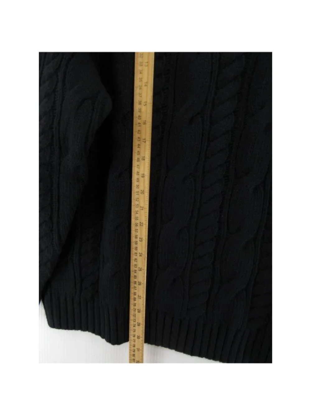 Polo Ralph Lauren Sweater 2XB Merino Wool Henley Cable Knit Mock Neck